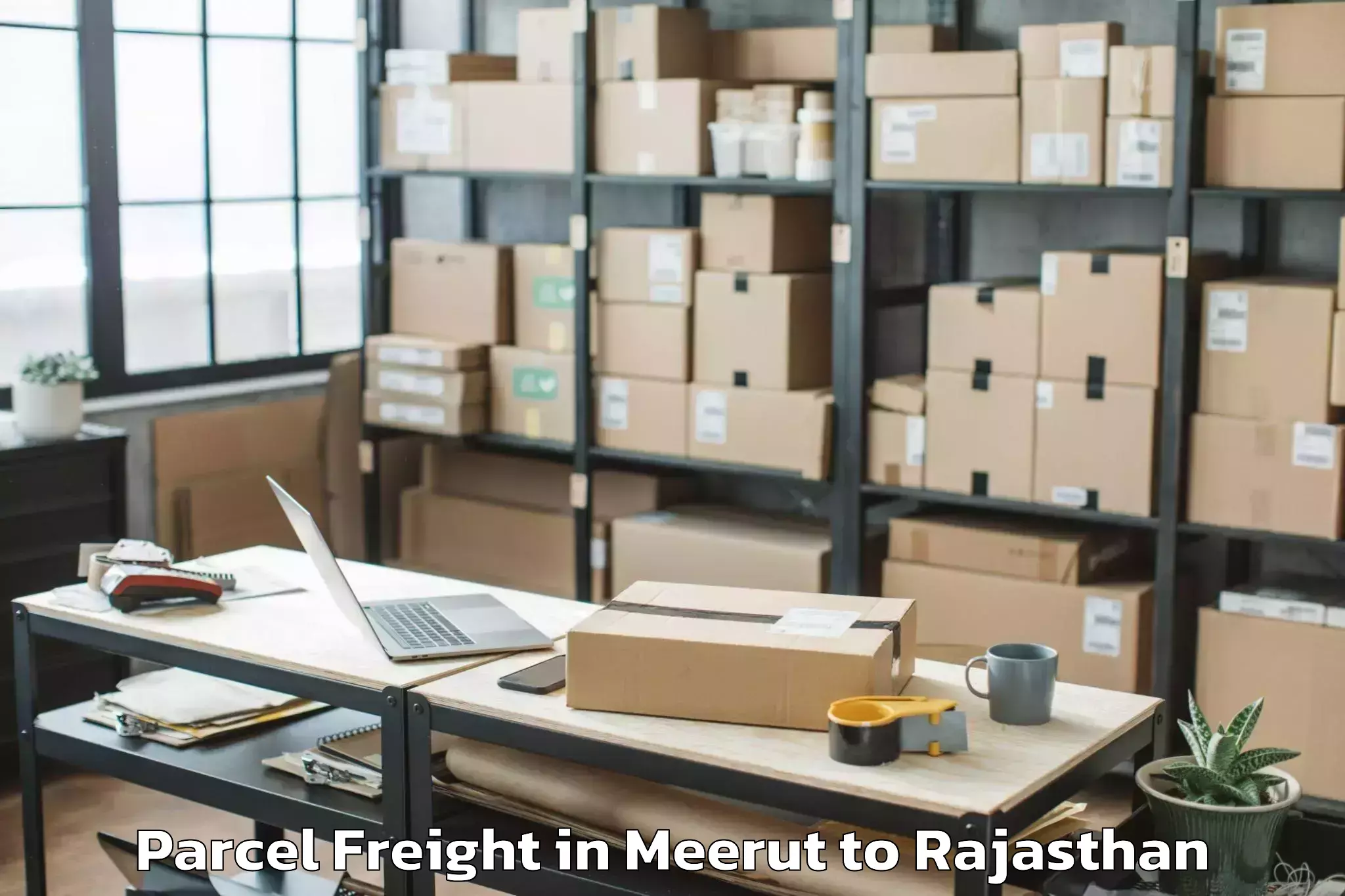 Leading Meerut to Lakheri Parcel Freight Provider